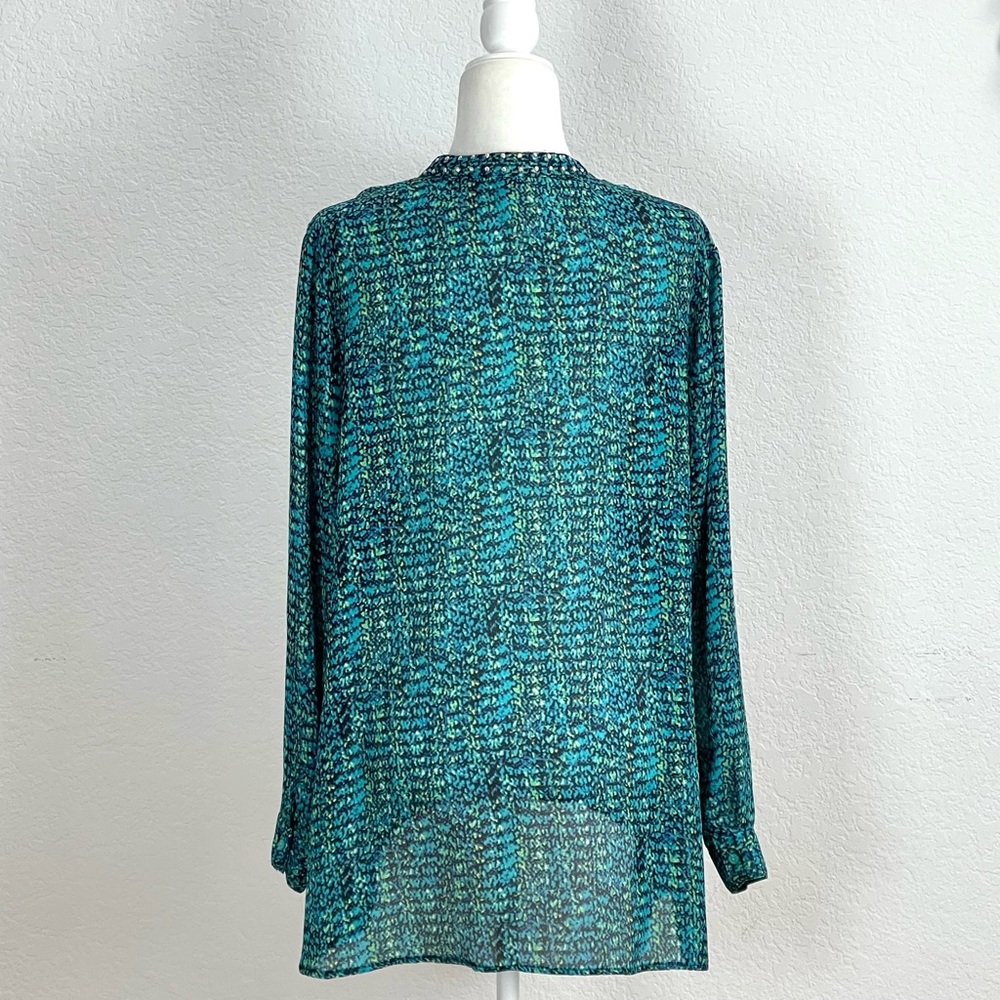 Notations Women's Bandiera Printed Blouse Long Sleeve Size XL - Picture 5 of 10
